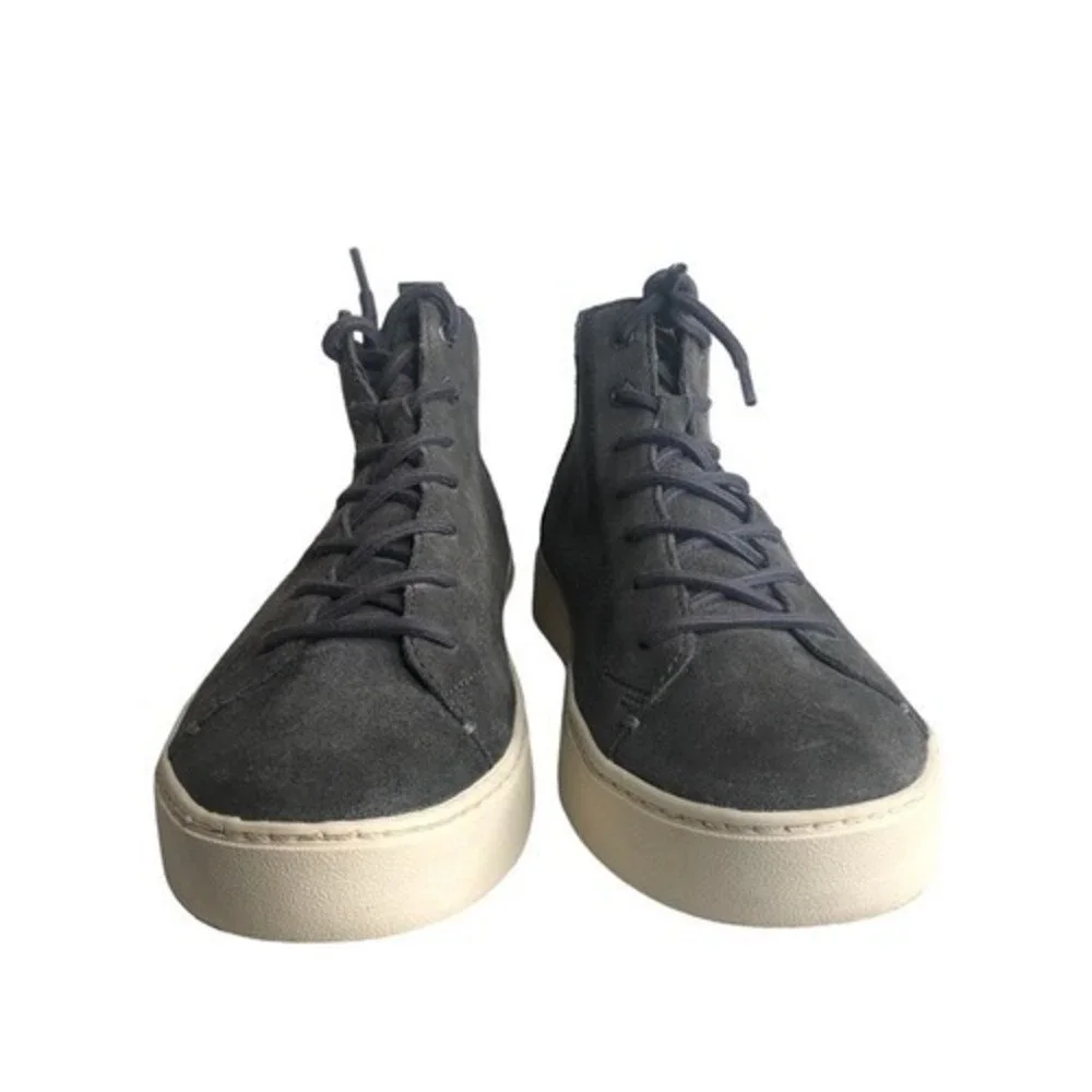 TOMS Men's Gray Suede Leather Lace-Up High‎ Top Sneakers Shoes Size 11.5